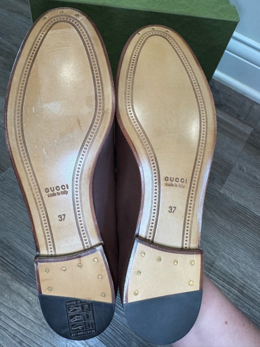 Gucci Jordaan Horsebit Leather Loafers in Brown - Picture 13 of 16